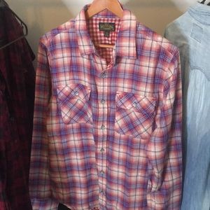 True Religion Long Sleeved Plaid Collared Shirt